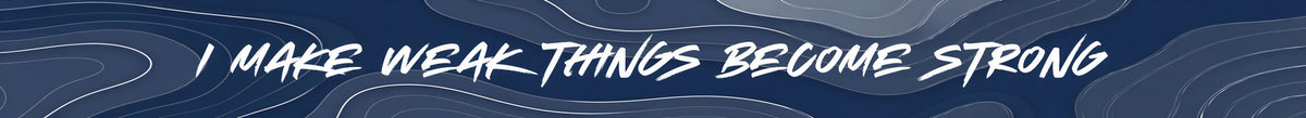 I Make Weak Things Become Strong (Blue Topography) (Medium/Large)